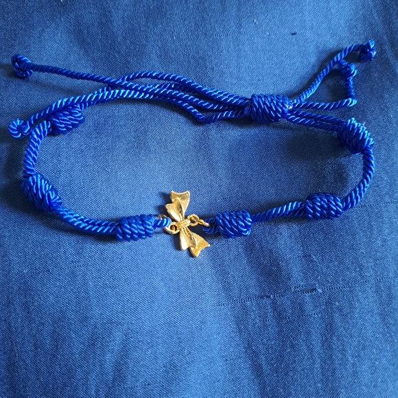 Blue ribbon bracelet - Picture 2 of 10